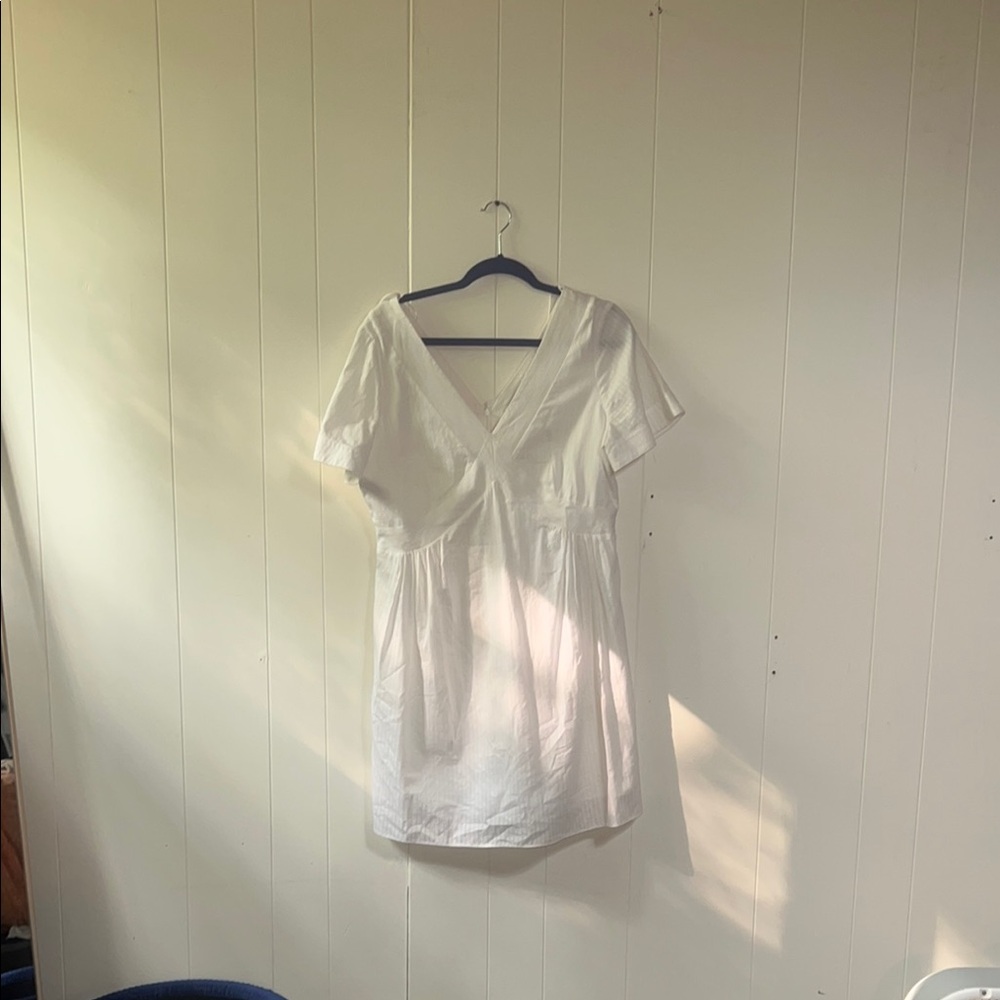 Banana Republic White Flutter Sleeve Sundress